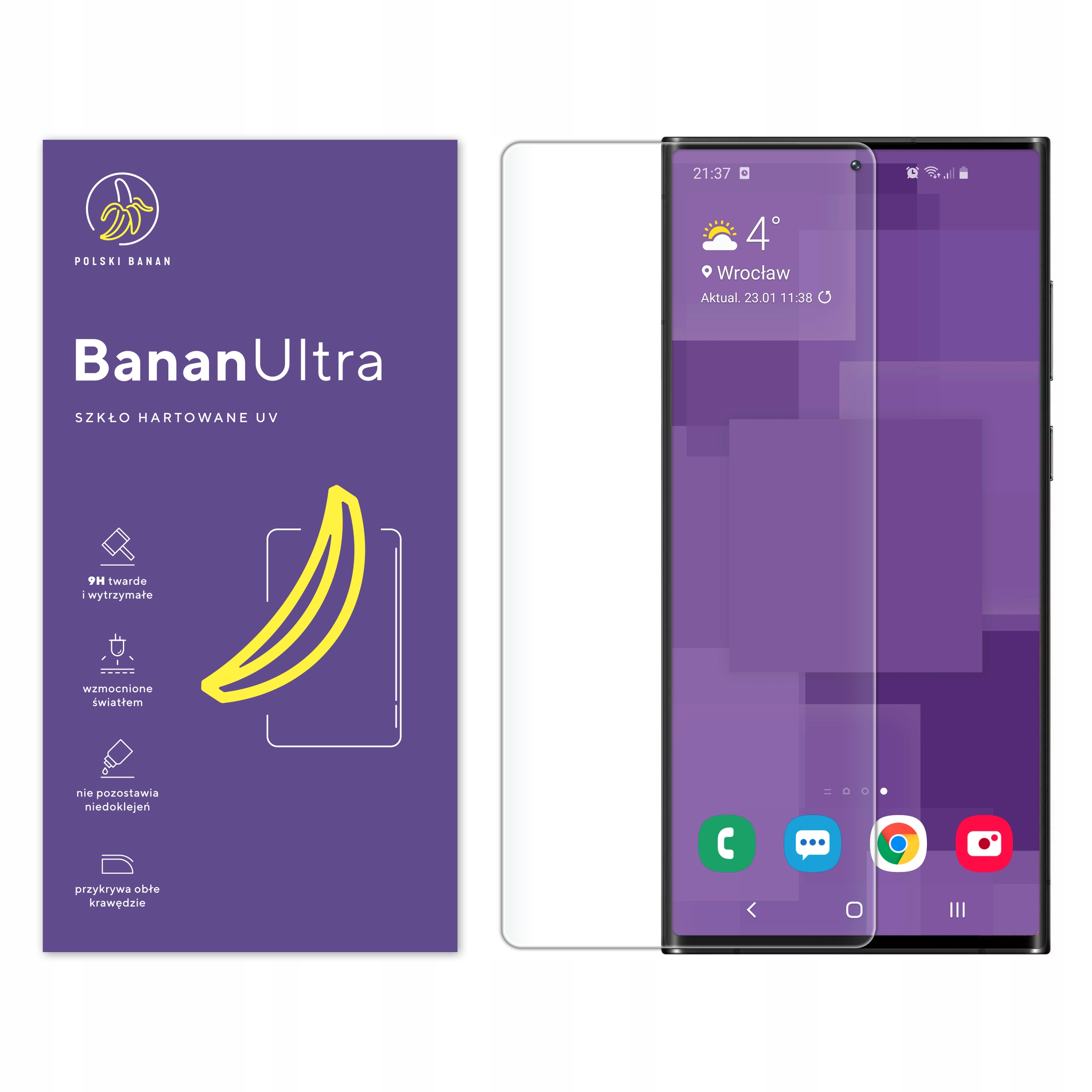 Tvrdené sklo Polish Banana pre Samsung Galaxy S22 Ultra 1 ks.